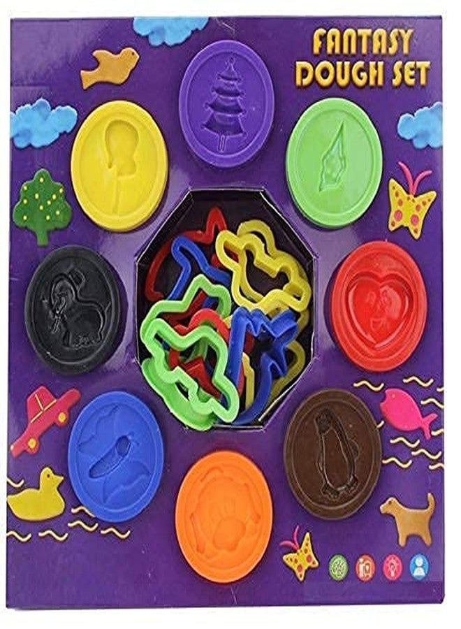 STACKRAID Fantasy Dough & Clay Set Multicolour Kit for Kids 8 in 1 Dough Clay and Mould Set for Kids - (Age Group : 3-15 Years) - Image 1