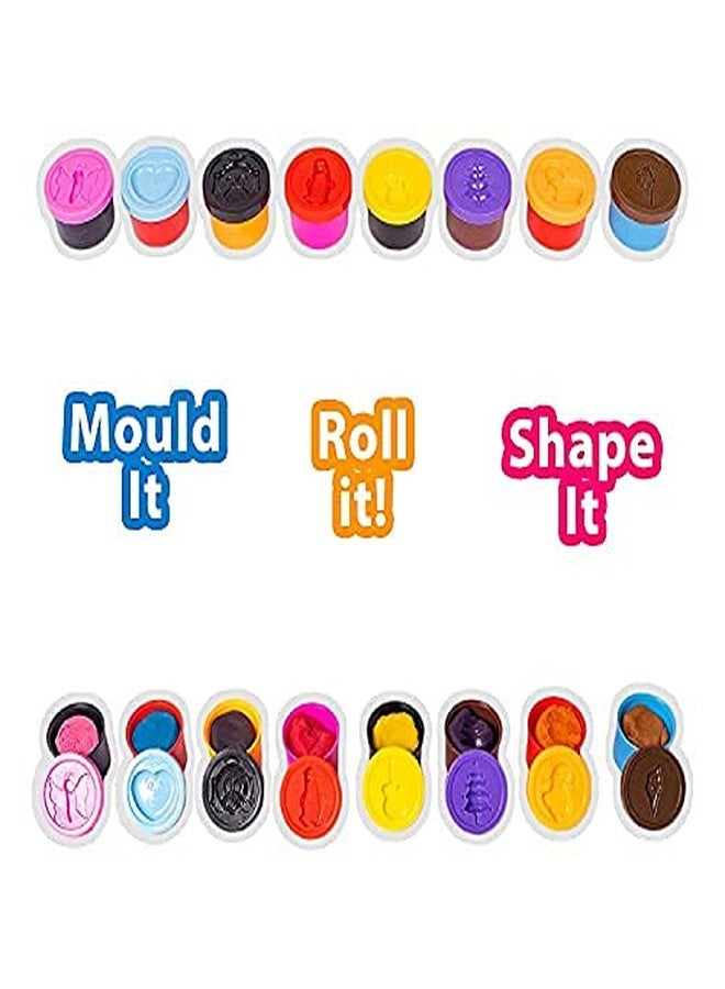 STACKRAID Fantasy Dough & Clay Set Multicolour Kit for Kids 8 in 1 Dough Clay and Mould Set for Kids - (Age Group : 3-15 Years) - Image 4