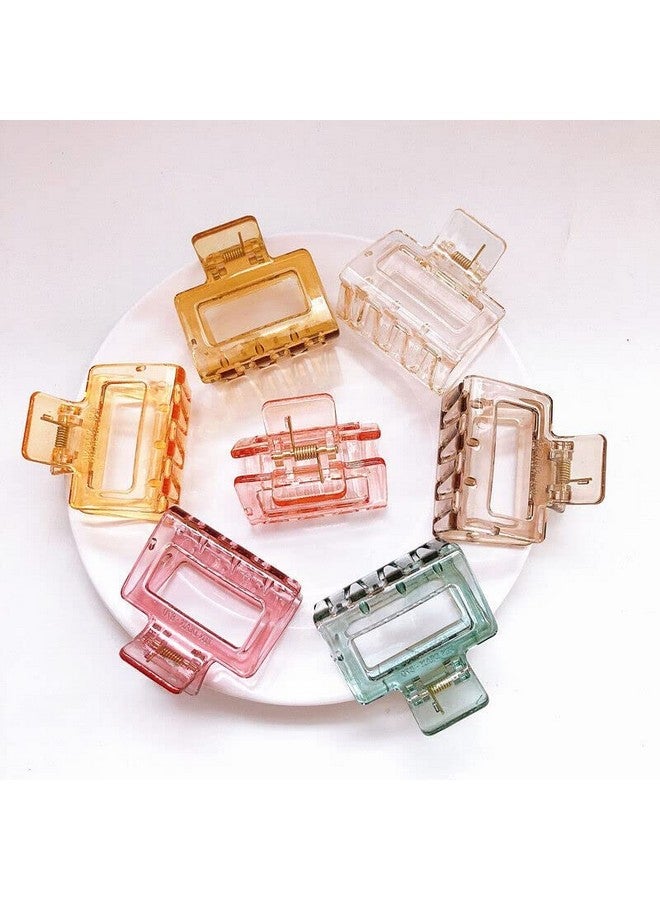 CHRONEX 6PCS Clear Claw Clips, Large Hair Claw for Thick/Thin Hair, Matte Banana Hair Clips Claw, Hair Extension, Hair Clips & Hair Claw for Womens & Girls - Image 1