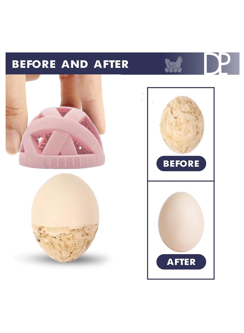 Fresh Egg Washer, Reusable Silicone Cleaner and Kitchen Brush Tools - Egg Brush for Cleaning Fresh Eggs, Fresh Egg Cleaner (Pink)  - Image 3