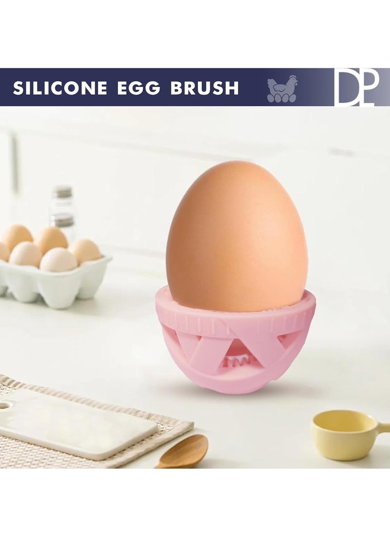Fresh Egg Washer, Reusable Silicone Cleaner and Kitchen Brush Tools - Egg Brush for Cleaning Fresh Eggs, Fresh Egg Cleaner (Pink)  - Image 4