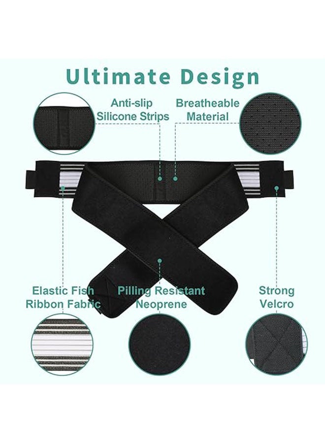 Sacroiliac Si Joint Hip Belt Lower Back Support Brace for Men and Women, Alleviates Sciatic, Pelvic, Lower Back, Leg and Sacral Nerve Pain Caused, Black - Image 3
