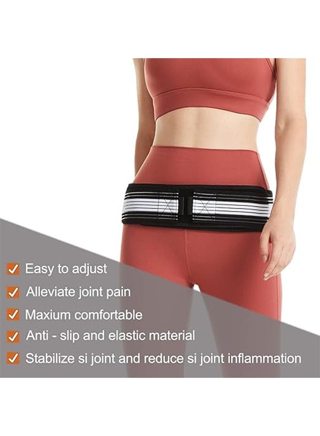 Sacroiliac Si Joint Hip Belt Lower Back Support Brace for Men and Women, Alleviates Sciatic, Pelvic, Lower Back, Leg and Sacral Nerve Pain Caused, Black - Image 4