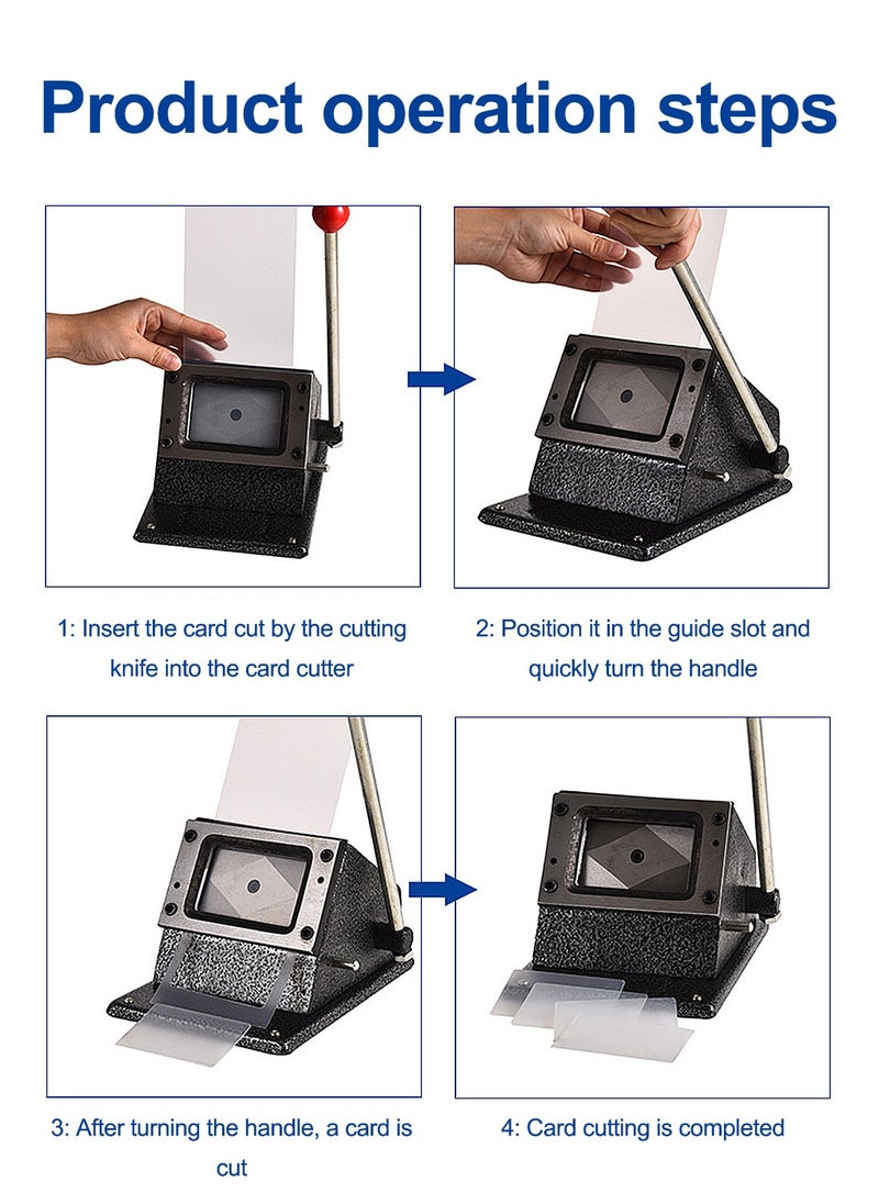 Kidle Heavy Duty PVC Card Cutter - Professional Rounded Corner Cutting Machine for Business Cards, ID Cards & PVC Cards | 210 Durable Steel Base | 0.76mm Thickness Capacity | Manual Precision Cutter (86x54mm Standard)  - Image 4