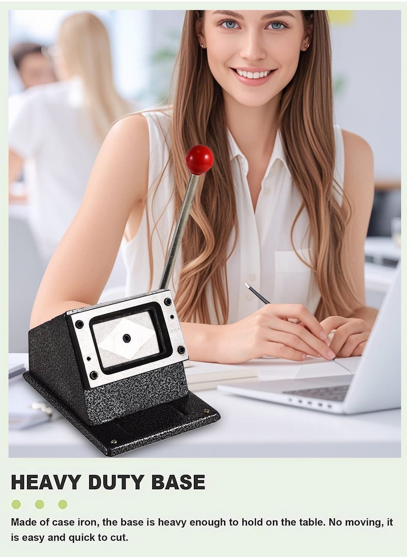 Kidle Heavy Duty PVC Card Cutter - Professional Rounded Corner Cutting Machine for Business Cards, ID Cards & PVC Cards | 210 Durable Steel Base | 0.76mm Thickness Capacity | Manual Precision Cutter (86x54mm Standard)  - Image 3