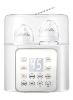 Baby Bottle Warmer and Breast Milk Warmer, 6-in-1 Multifuntion Fast Baby Food Heater & Defrost Warmer with Timer for Twins, LCD Display Accurate Temperature Adjustment, 24H Constant Mode (White)
