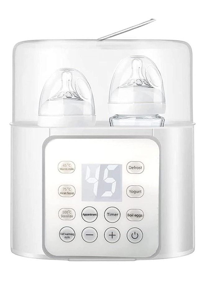Arabest Baby Bottle Warmer and Breast Milk Warmer, 6-in-1 Multifuntion Fast Baby Food Heater & Defrost Warmer with Timer for Twins, LCD Display Accurate Temperature Adjustment, 24H Constant Mode (White)  - Image 1