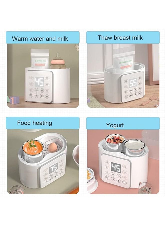 Arabest - Baby Bottle Warmer and Breast Milk Warmer, 6-in-1 Multifuntion Fast Baby Food Heater & Defrost Warmer with Timer for Twins, LCD Display Accurate Temperature Adjustment, 24H Constant Mode (White) - Image 1