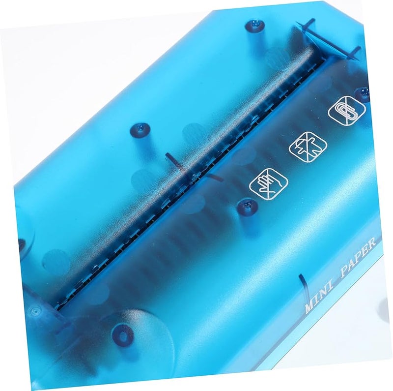 Manual Paper Shredder Portable Handheld Document Cutter for Home Office Efficiently Shreds Bills Receipts Files Compact Blue - Image 4