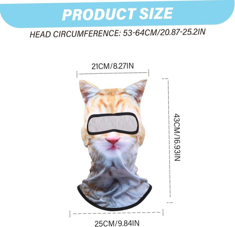 White Cat Balaclava: Full Face Neck Warmth - Windproof Protection Ski Face Mask for Winter Outdoor Skiing Activities - Image 5