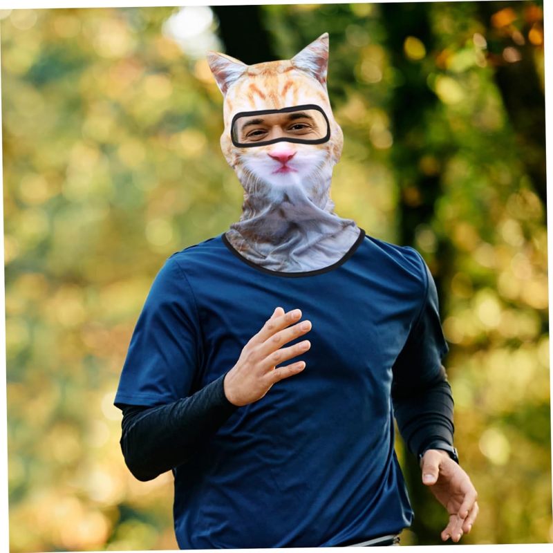 White Cat Balaclava: Full Face Neck Warmth - Windproof Protection Ski Face Mask for Winter Outdoor Skiing Activities - Image 3