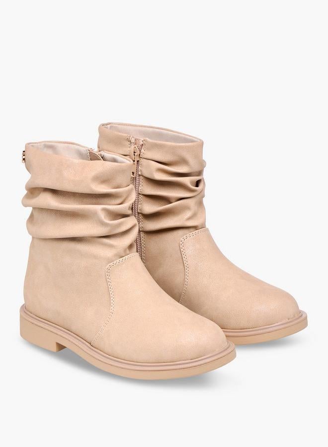 سيليست بوت بناتي بكعب عالٍ بلمسة مكشكشة وسحاب إغلاق - Image 3