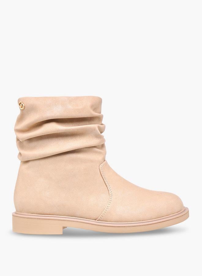 سيليست بوت بناتي بكعب عالٍ بلمسة مكشكشة وسحاب إغلاق - Image 2