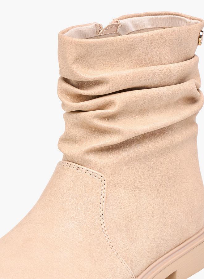 سيليست بوت بناتي بكعب عالٍ بلمسة مكشكشة وسحاب إغلاق - Image 4