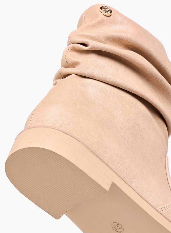 سيليست بوت بناتي بكعب عالٍ بلمسة مكشكشة وسحاب إغلاق - Image 5