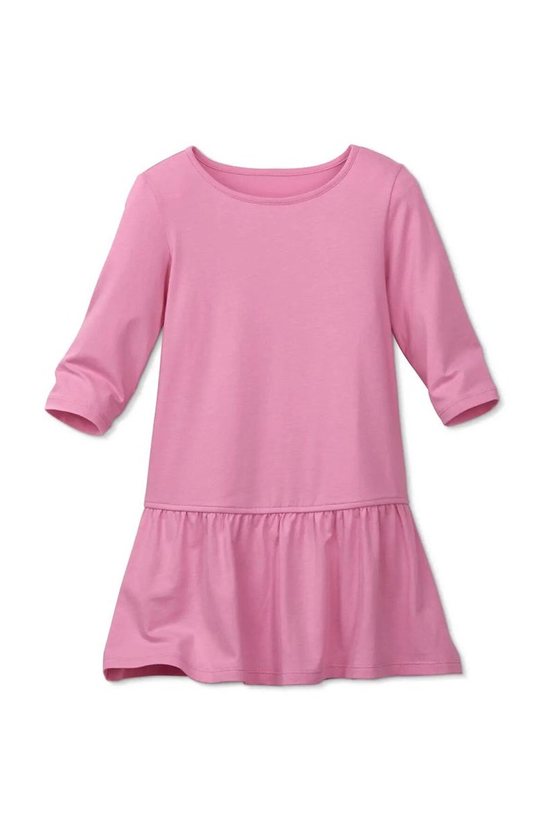 Tchibo Toddler Girls Plain Jersey Dress, Pink - Image 2