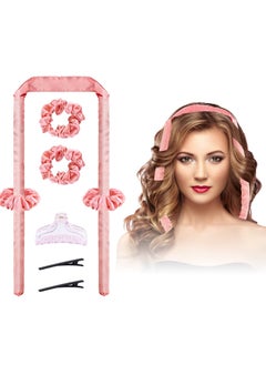 KASTWAVE Heatless Hair Curler, Curling Headband with Segmented Design Without Heating Wire, Overnight Curling Iron Does Not Disturb Sleep, Silk Curling Ribbon with Rubber Band and Clip  - Image 1