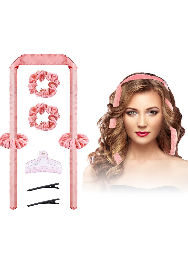 KASTWAVE Heatless Hair Curler, Curling Headband with Segmented Design Without Heating Wire, Overnight Curling Iron Does Not Disturb Sleep, Silk Curling Ribbon with Rubber Band and Clip  - Image 1