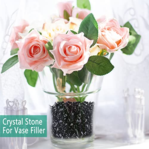 MAIBAOTA Natural Black Obsidian Crystal Quartz Rocks Chips Vase Filler Rocks for Succulent Plant Small Fish Tank Aquarium Gravel Decorative Pebbles Stones(200 gram) - Image 5
