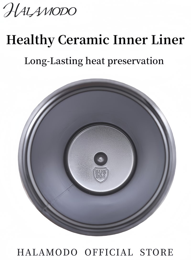 HALAMODO Jipush Stainless Steel Double Wall Thermal Cup White 500ml - Image 4