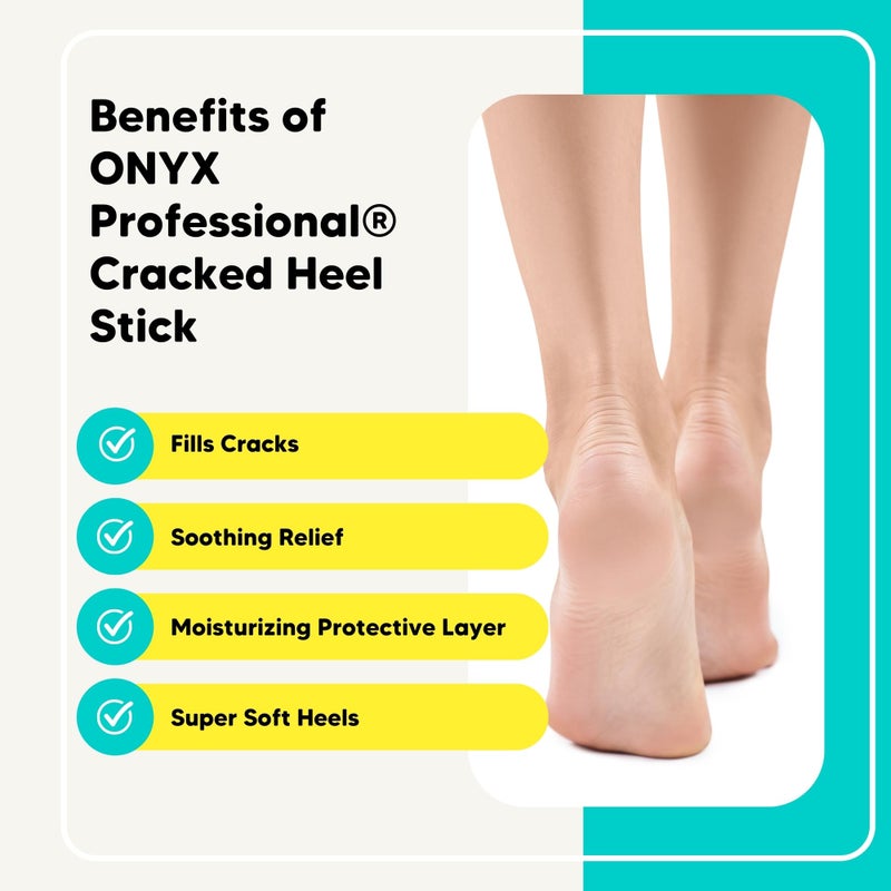 Onyx Professional Cracked Heel Repair Balm Stick for Dry Cracked Feet Treatment, Orange Scent, 2 pack - Moisturizing Foot Balm, Rolls On, Cracked Heel Treatment - Image 4