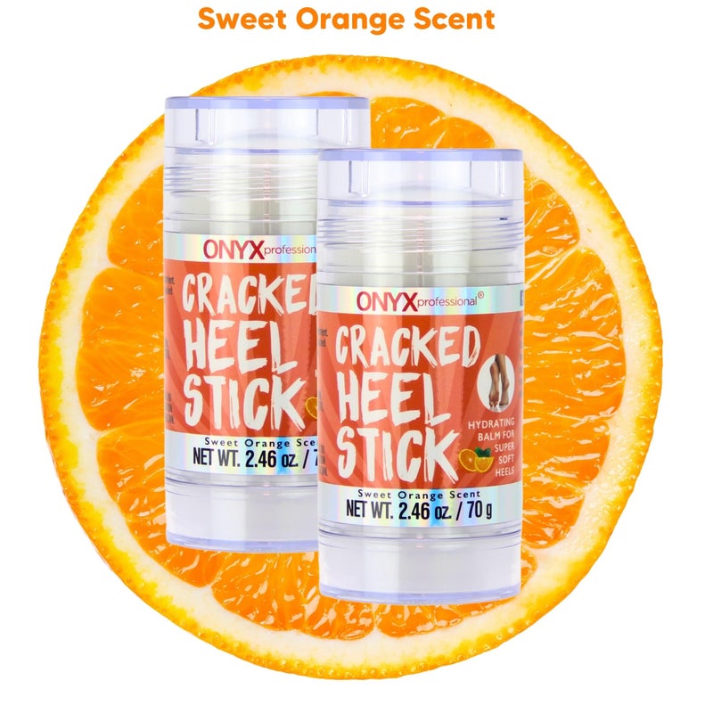 Onyx Professional Cracked Heel Repair Balm Stick for Dry Cracked Feet Treatment, Orange Scent, 2 pack - Moisturizing Foot Balm, Rolls On, Cracked Heel Treatment - Image 5