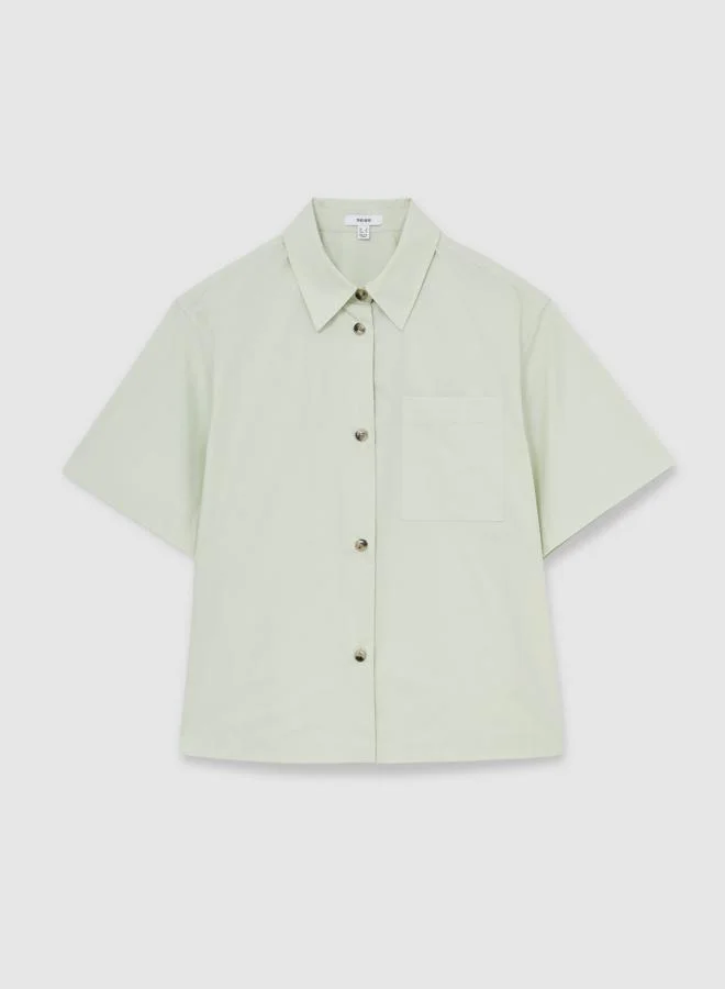 REISS Shortsleeve Cotton Shirt