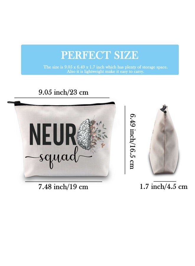 GJTIM Neuro Squad Gift Neuro Nurse Gift Neuro Team Rn Gift Neurology Surgery Nurse Nursing School Zipper Pouch Makeup Bag (Neuro Squad) - Image 2