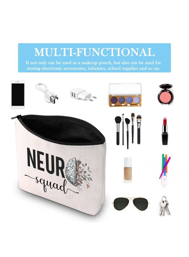 GJTIM Neuro Squad Gift Neuro Nurse Gift Neuro Team Rn Gift Neurology Surgery Nurse Nursing School Zipper Pouch Makeup Bag (Neuro Squad) - Image 3