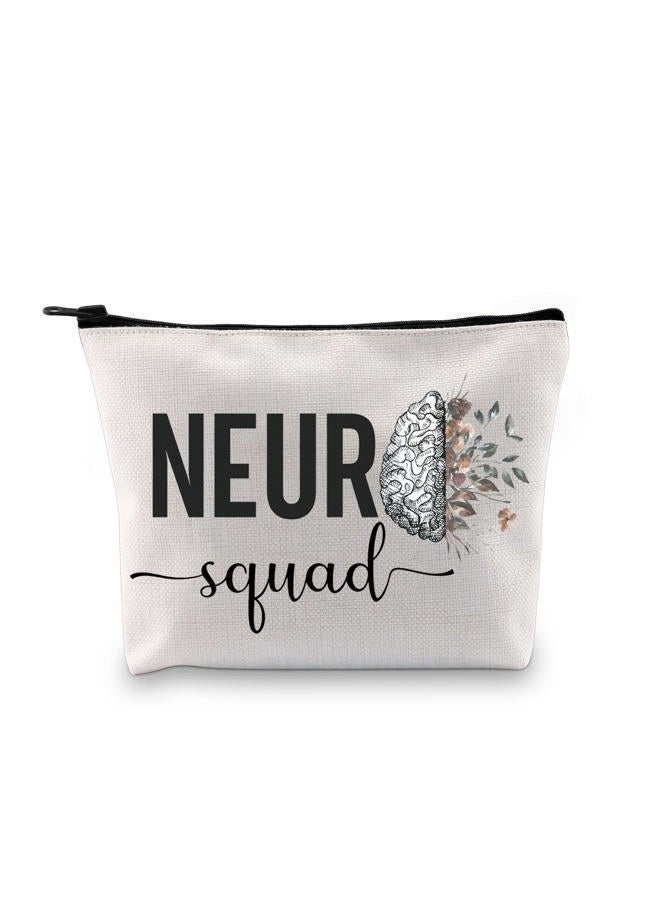GJTIM Neuro Squad Gift Neuro Nurse Gift Neuro Team Rn Gift Neurology Surgery Nurse Nursing School Zipper Pouch Makeup Bag (Neuro Squad) - Image 1