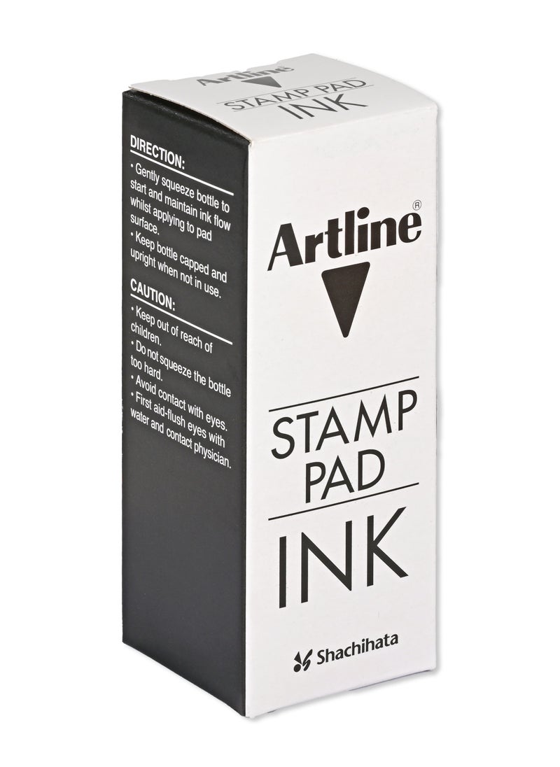 Artline - Artline ESA-2N Stamp Pad Ink, 50c.c/mls Bottle, Color:Black - ARIKESA2NBK - Image 1