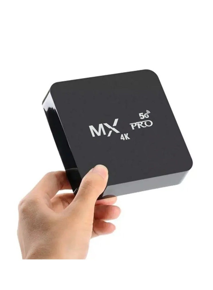 ام اكس كيو "صندوق التلفاز الذكي الجديد 2024 MXQ PRO 4K 5G HD، أندرويد 10.0، صندوق تلفاز ذكي مع واي فاي مزدوج 2.4/5G، مشغل وسائط فيديو ثلاثي الأبعاد، جهاز عرض مسرحي منزلي" - Image 5