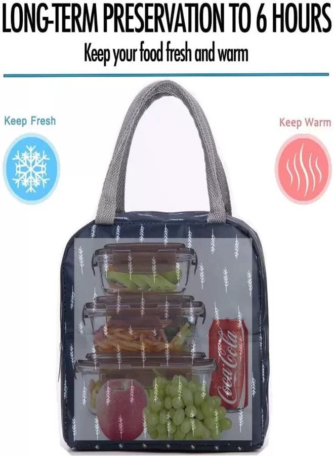 SQINELLI Lunch Bag Insulated Lunch Bag for Kid, Women, Men Hot/Cold Tiffin Bag for Office, Collage, School, Picnic (Dark Blue) - Image 2