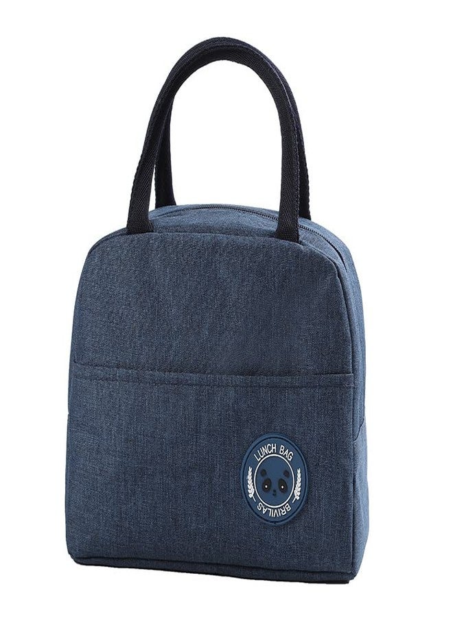 SQINELLI Lunch Bag Insulated Lunch Bag for Kid, Women, Men Hot/Cold Tiffin Bag for Office, Collage, School, Picnic (Dark Blue) - Image 1