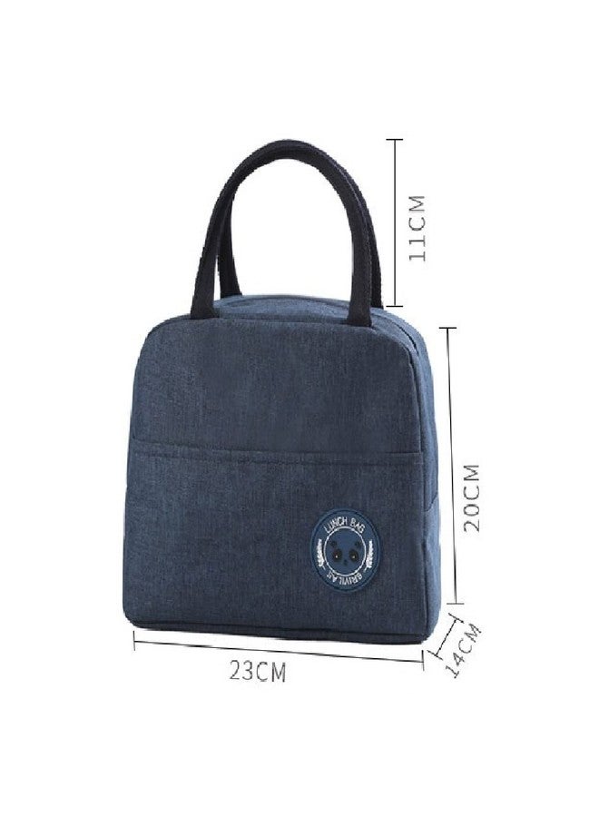 SQINELLI Lunch Bag Insulated Lunch Bag for Kid, Women, Men Hot/Cold Tiffin Bag for Office, Collage, School, Picnic (Dark Blue) - Image 4