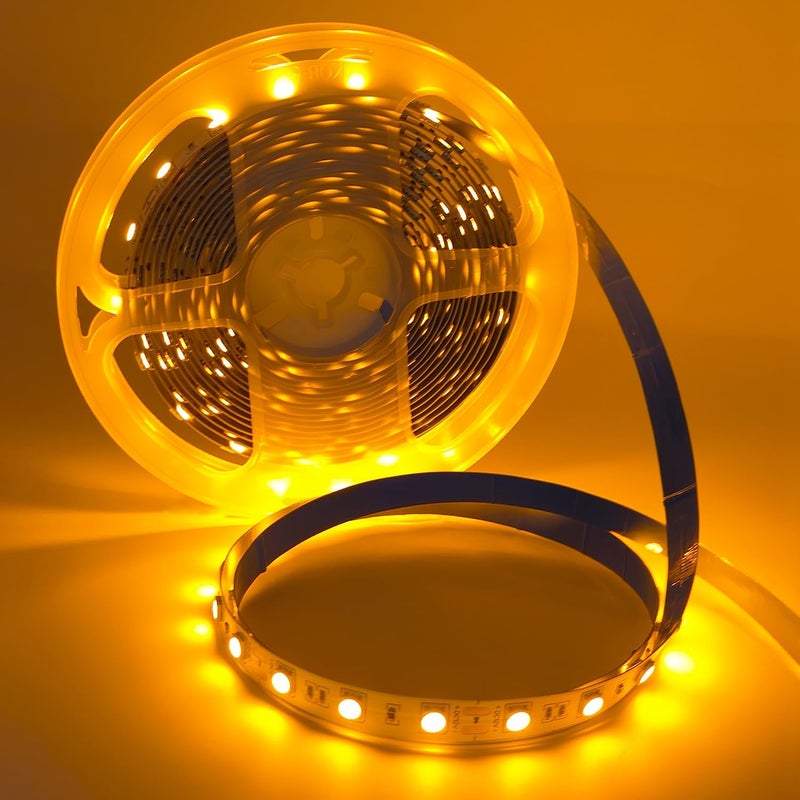 Meridian 12V Flexible SMD5050 Yellow LED Strip Light 5m - 300 LEDs CT - Image 5