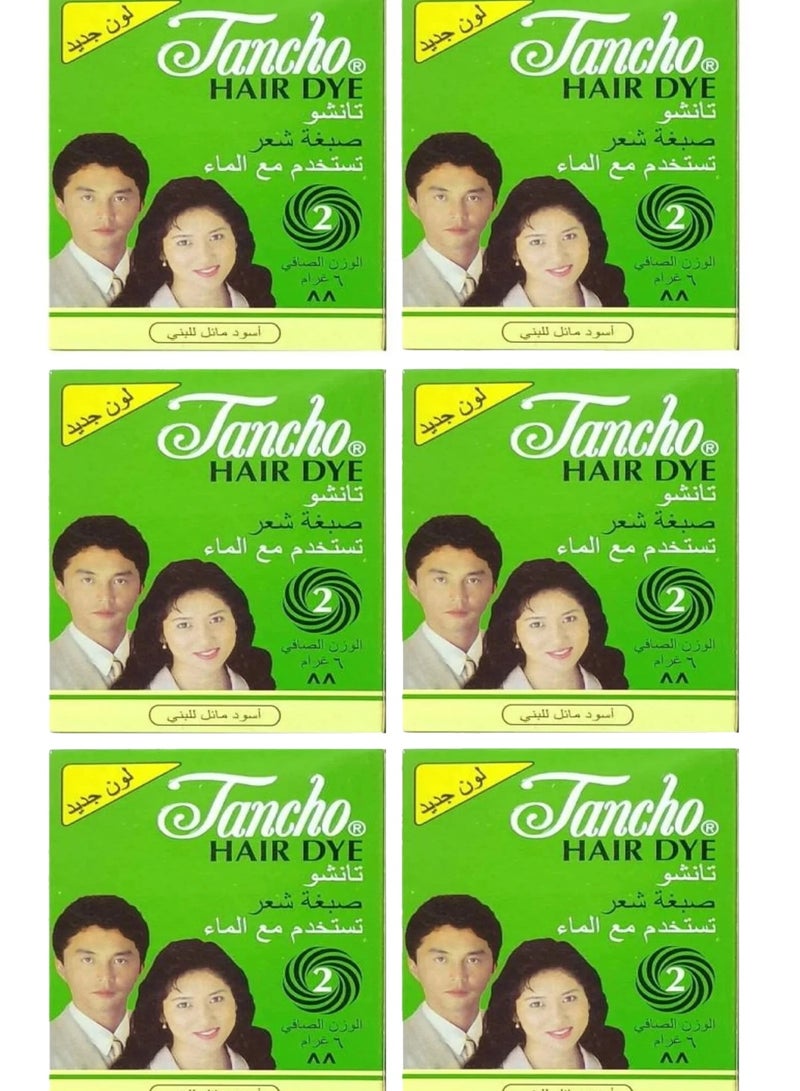 Tancho Natural brown hair dye 6 grams PACK OF 6