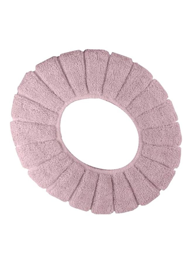 Voberry Stretchable Cushioned Toilet Seat Cover Pink 3x1x1cm - Image 1