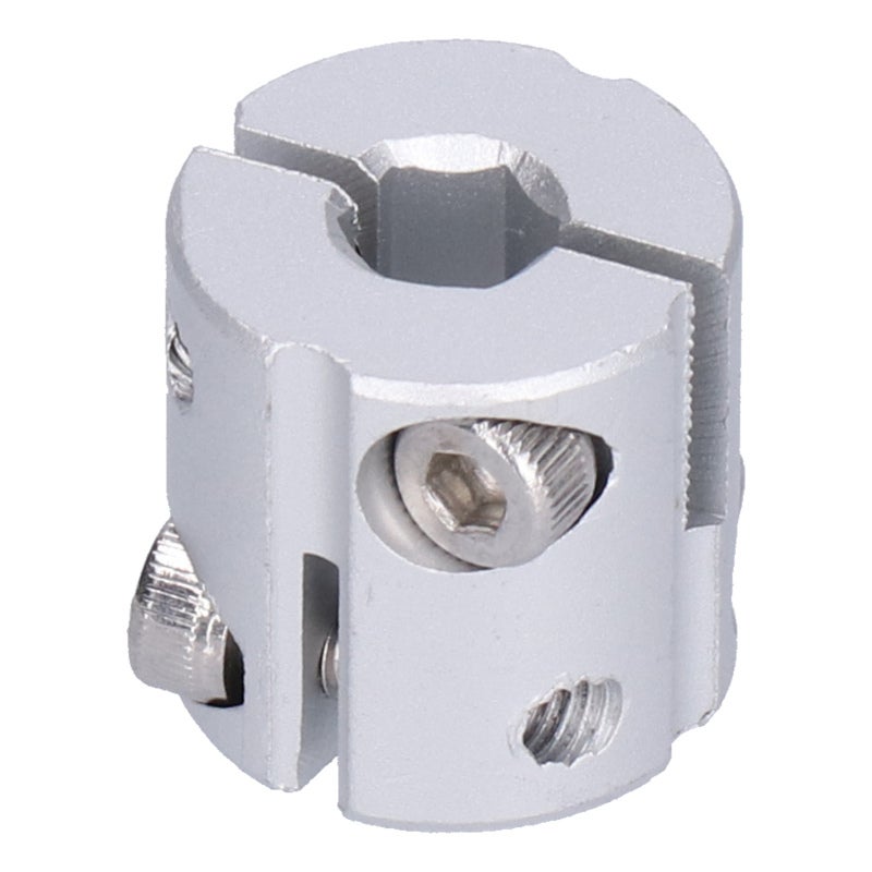 Hexagonal Shaft Coupler 8mm to 8mm Aluminum Alloy Clamping Connection - Non-Damaging Fastening Mechanism with Double Bolts for High Speed Applications - Image 5