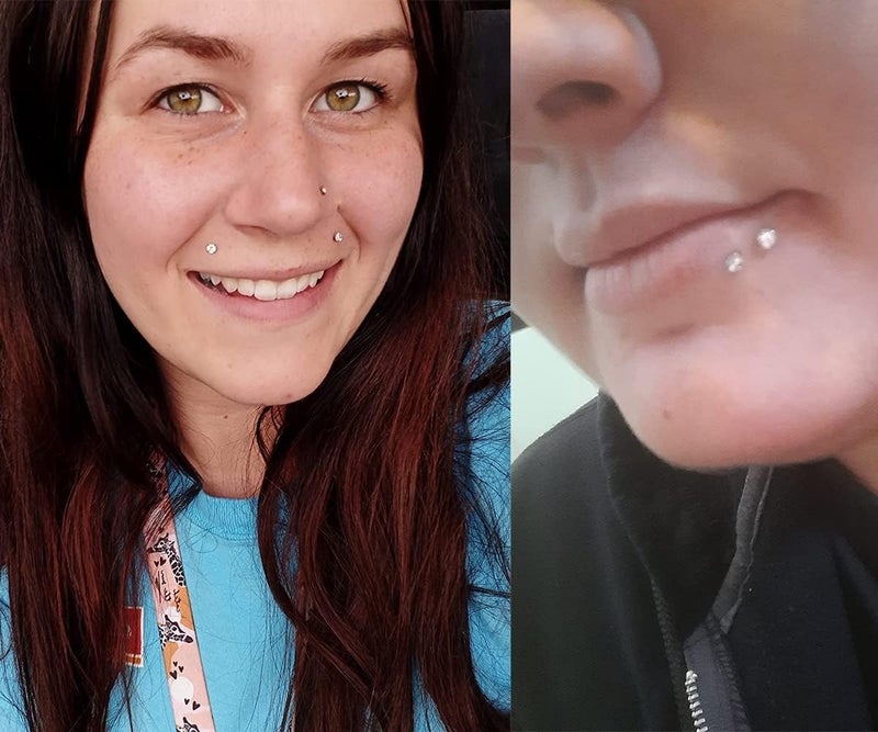 QWALIT 16G Clear Lip Rings Studs Plastic Medusa Labret Piercing Jewelry Push in Cartilage Earring Tragus Earrings Threadless Helix Piercing Jewelry Helix Earrings 6mm 8mm 10mm - Image 4