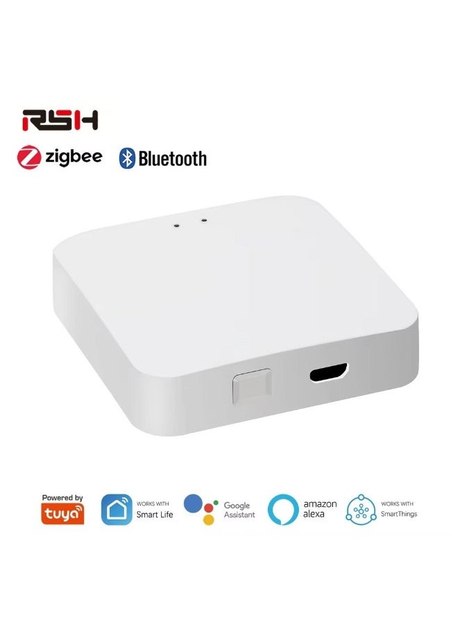 RSH Smart Hub Gateway: WI-FI & Zigbee & Bluetooth Mesh Multi-Protocol Communication Gateway, App Remote Control, Voice Control, Smart Home Bridge Compatible with A-lexa/Goo-gle Home - Image 1