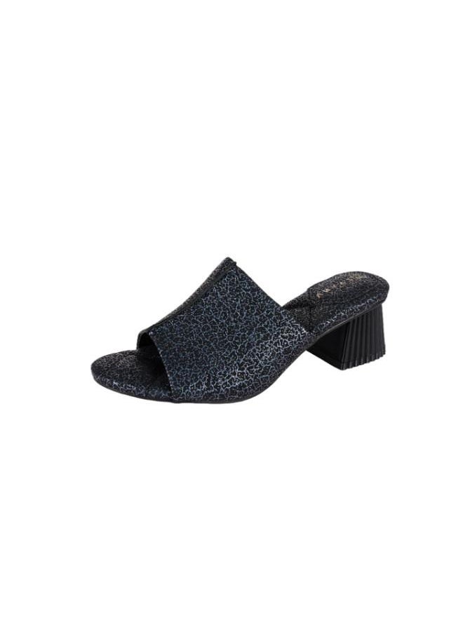 ZAYNA - 221-152 Zayna Ladies Block Heel Sandals 23BJH181 Black - Image 1