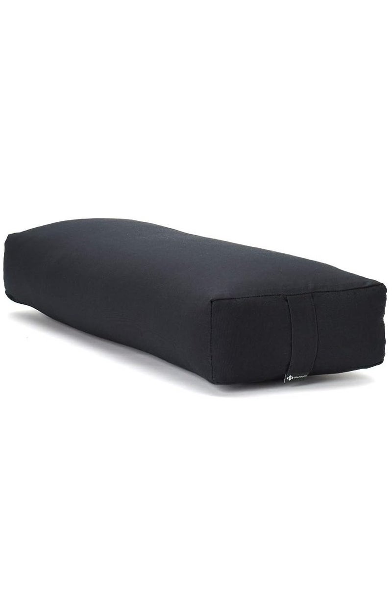 HALFMOON Cotton Restorative Bolster – Charcoal | Rectangular Cotton Bolster for Deep Stretch & Full‑Body Relaxation - Image 1