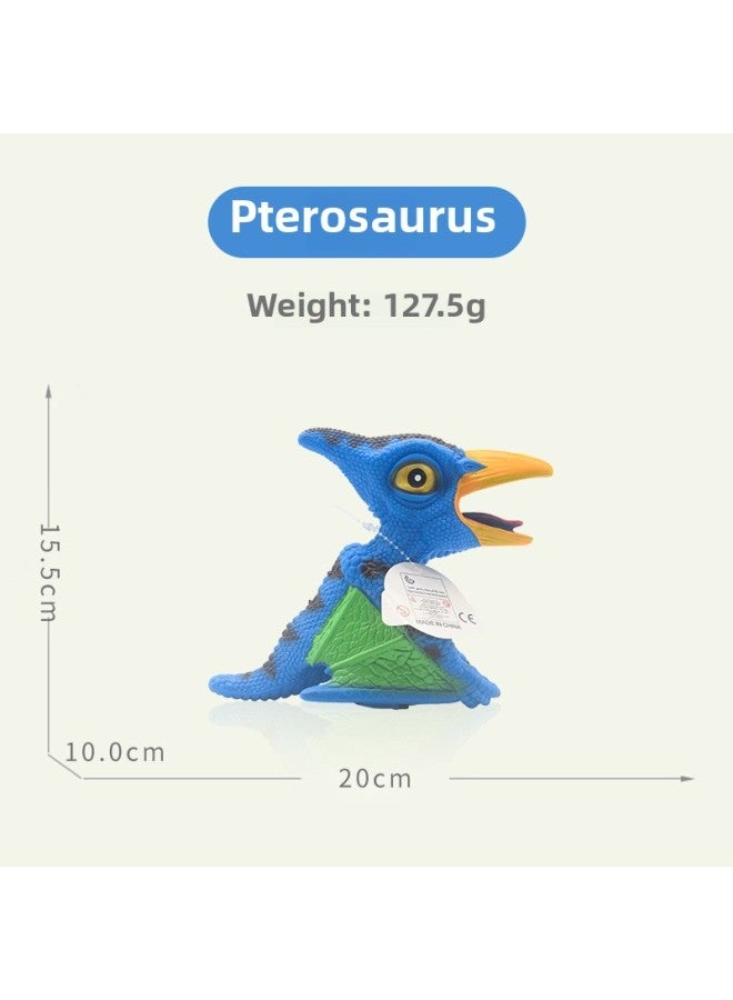 Dinosaur Soft Rubber Sound Toy 2022 Children's Simulation Animal Model Fall-resistant Boy Toy Stall Wholesale-Color:2760 Cartoon Pterosaur - Image 1
