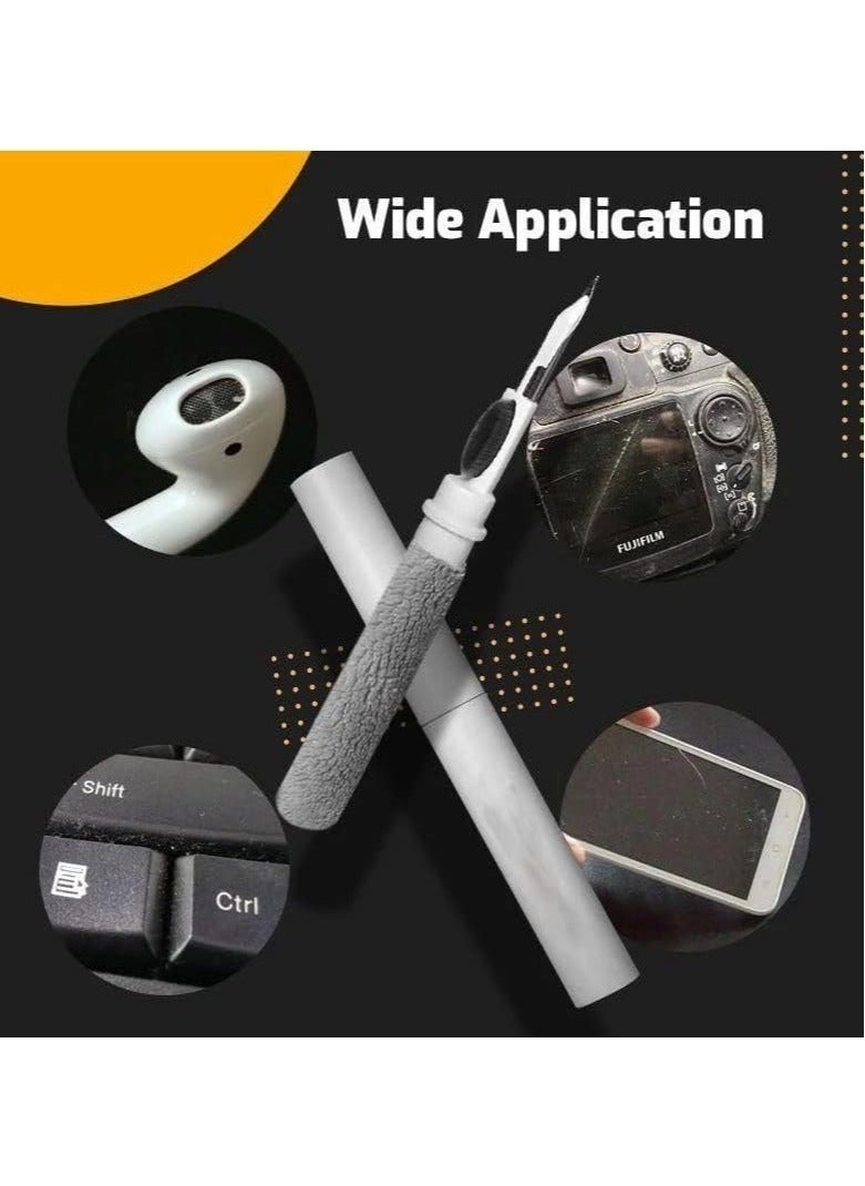 HuHa - Cleaner Kit for Airpods Pro 1 2 Multi-Function Cleaning Pen Soft Brush for Bluetooth Earphones Case, Wireless Earphones, Wireless Earbuds Cleaning Tools for Huawei Samsung MI Earbuds-White - Image 1