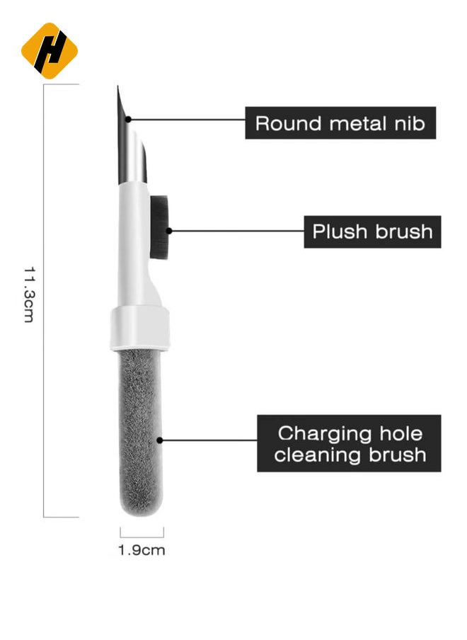 HuHa - Cleaner Kit for Airpods Pro 1 2 Multi-Function Cleaning Pen Soft Brush for Bluetooth Earphones Case, Wireless Earphones, Wireless Earbuds Cleaning Tools for Huawei Samsung MI Earbuds-White - Image 1