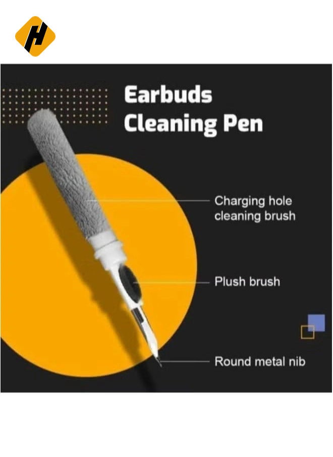 HuHa - Cleaner Kit for Airpods Pro 1 2 Multi-Function Cleaning Pen Soft Brush for Bluetooth Earphones Case, Wireless Earphones, Wireless Earbuds Cleaning Tools for Huawei Samsung MI Earbuds-White - Image 1
