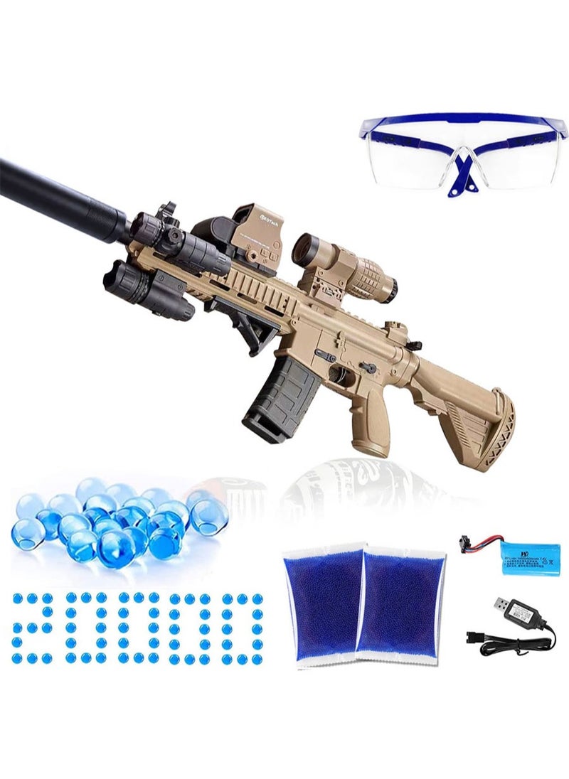 مونمين مسدس كرة جل كهربائي m416 مسدس جل بلاستر مع 20000 خرز مائي للأنشطة الخارجية مسدسات كروية كاملة للرش التلقائي  - Image 1