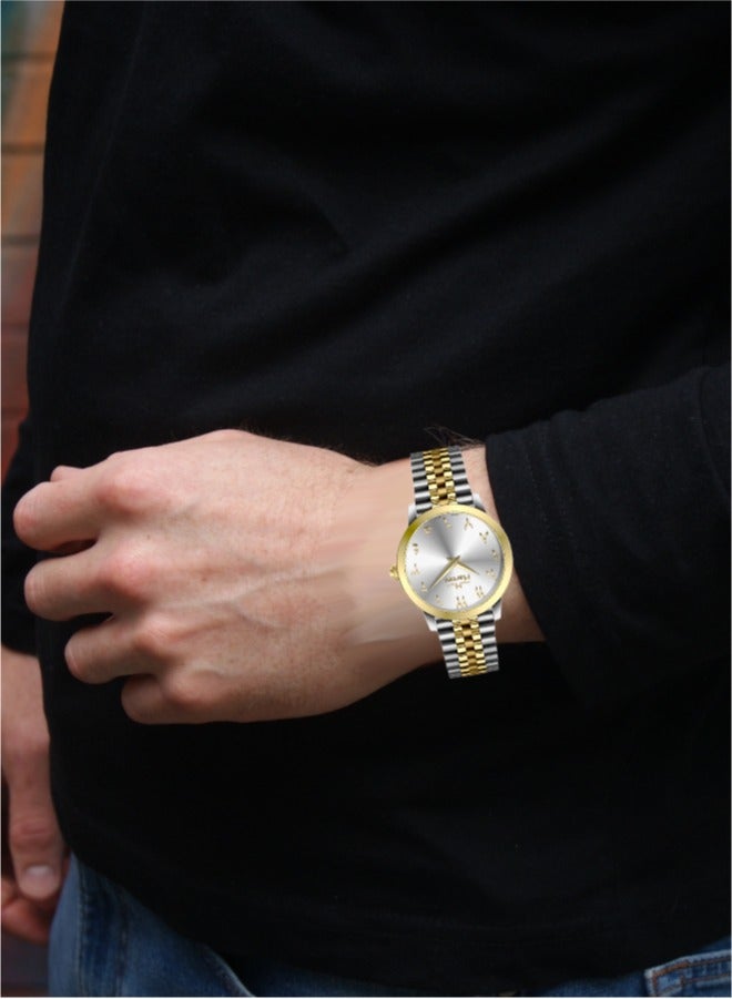 MARTINI Elegant Martini Men's Watch Stylish Silver Dial Stainless Steel Band Water Resistant Perfect for Casual and Formal Wear - Image 3