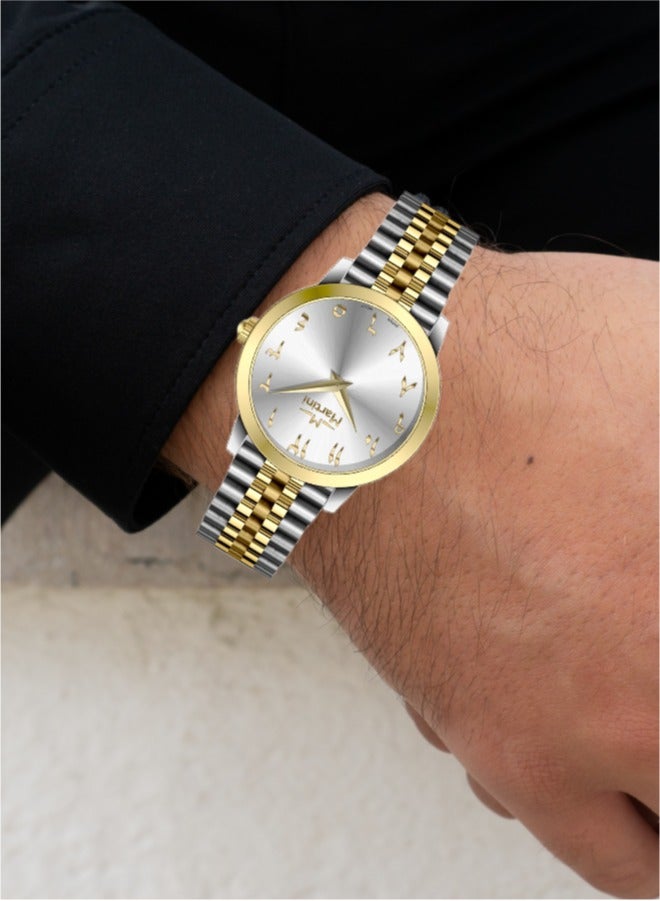 MARTINI Elegant Martini Men's Watch Stylish Silver Dial Stainless Steel Band Water Resistant Perfect for Casual and Formal Wear - Image 4